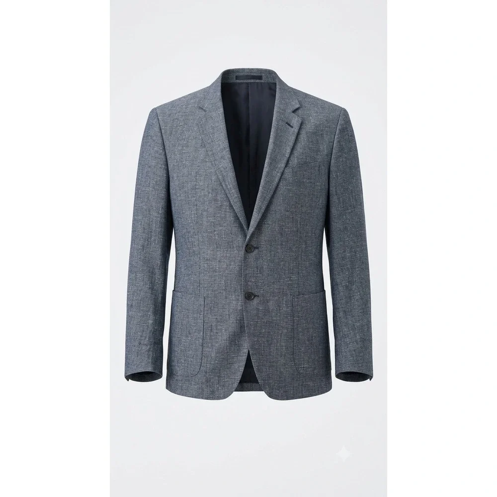 Banana Republic Career Linen Cotton Two Button Sport Coat Office Size 44 Summer